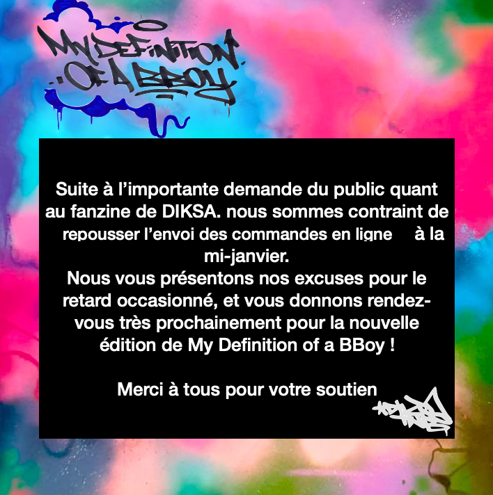 DIKSA / My Definition of a BBoy // EDITION "PLAN DE METRO"